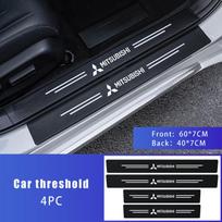 Apsauginiai nuo įbrėžimų automobilio slenksčių lipdukai iš anglies pluošto Mitsubishi Outlander Lancer ASX Pajero Automobilio priedai gray