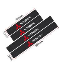 Universal Car Door Plate Entry Guard Carbon Fiber Decals for Mitsubishi Triton L200 Pajero Sport Exterior Styling 4pcs