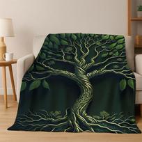 Tree of Life Nordic Mythology Yggdrasil Nature cartoon Flannel Blanket Soft Throw Blanket for Bedroom Living Room Bed Travel kid 75x90cm