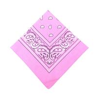 Medvilninė nauja kaklaraištis nudažyta galvos skara Paisley Scroll Bandanna Tie-Dyed Square One Size šviesiai rausvos spalvos