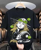 JoJo's Bizarre Adventure Retro Anime Manga Graphic T Shirt Streetwear Cotton Oversized Tee S įvairiaspalvis