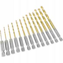 Wiertła Do Metalu Hex Hss Tytan 1.5-6.5 Mm 13 Szt Silvertools