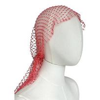 Fishnet Rhinestones Headband with Elastic Mesh Hat Sparkling Geometric Pattern Summer Beach 90 cm