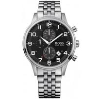 Hugo Boss 1512446 Aeroliner Chrono Juodas ciferblatas Vyriškas laikrodis 44mm juoda