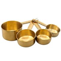 4Pcs/Set Measuring Spoons Rust-free Anti-scratch Food Grade Bakers Chefs Multi-functional Measuring Scoops for Bakery auksinė