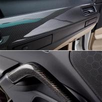 5D itin blizgus blizgus juodas anglies pluošto PVC vandeniui atsparus automobilio apvyniojimo lipdukas