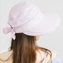 Women Ladies Summer Wide Brim Foldable Visor Outdoor Cap Anti-UV Beach Sun Hat rožinė