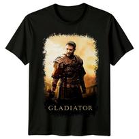 Gladiatorius (2000 m) Filmo plakato įkvėpti unisex marškinėliai Retro marškinėliai S
