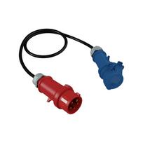 Adapter Siłowy 1M Wtyk 16A/5P Na Gniazdo Kempingowe 230V/16A/3P Przewód