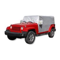 Atsparus vandeniui bet kokiam orui priekinis stiklas nuo saulės automobilio dangtis, tinkamas Jeep Wrangler JK, skirtas Wrangler JL 4 durų versijai 2007-2023 eksterjero priedai sidabras