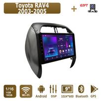 Android Carplay automobilio radijas, skirtas Toyota RAV4 2003-2005 daugialypės terpės grotuvo galvos blokas Stereo GPS navigacija BT WIFI 2+32GB 1+16GB