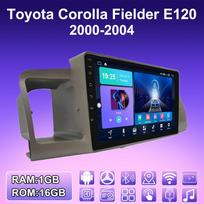 2 DIN Android Carplay automobilinis radijas, skirtas Toyota Corolla Fielder E120 2000-2004 Multimedijos grotuvo galvos blokas Stereo GPS navigacija BT WIFI 2+32GB 1+16GB