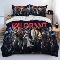 3D VALORANT Game Gamer Cartoon Comforter Bedding Set,Duvet Cover Bed Set Quilt Cover Pillowcase,king Queen Size Bedding Set Kids 70x133cm 2pcs