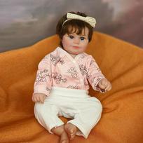 48CM Maddie Bebe Reborn Dolls Painted Newborn Baby Doll With Rooted Hair and Soft Touch Doll Toys For Kid's Gift Reborn Baby Toy Full Silicone Vinyl Doll