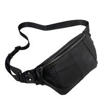 Source Leather Fanny Pack Men'S Shoulder Bag Black First Layer Cowhide Fanny Pack A5 Large Capacity juoda