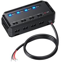 12V saugiklių dėžutė Universali 20A Automobilinė Moto Blokinis saugiklis LED indikatoriaus lemputė Karščiui atsparus saugiklio laikiklis Automobiliui Motociklui juoda