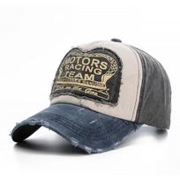 Washed Cotton Baseball Cap Motor Snapback Hip Hop Hat for Men Women Grinding Multicolor Bone Hats pilka spalva