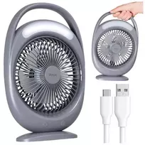 Vayox stalinis ventiliatorius su baterija ir 6 SMD lempomis (WD-285), pilkas VA0433G