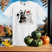 Bambi Thumper And Flower T-shirt Kids Hoodie Men Women Unisex Tshirt SX61 S