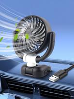 Chelhead Automobilinis Ventiliatorius, USB Prievadas, 360° Kampo Reguliavimas, Tolygus Oro Srauto Reguliavimas, Galingas, Tylus, car fan