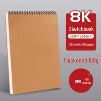 A4 Thickened Spiral Sketchbook for Art Students and Children's Drawing A5 210x140mm