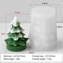 DIY Christmas Tree Silicone Mold Handmade Mini Candle Plaster Epoxy Resin Mould Christmas Candle Making Supplies