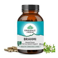 TATA Organic India Brahmi 180 Veg Capsules for Memory, Concentration, Mental Fitness and Stress Relief, Organic Supplement