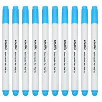 10Pcs Water Erasable Fabric Marker 1.0mm Broad Tip Water Soluble Fabric Marking Pen for Clothing Tailoring Sewing Craft mėlyna