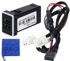 QC3.0 Toyota A Type USB Power Supply Switch Hole Panel, Equipped with 2 Ports,