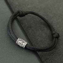 Vintage Men Paracord Bracelet Handmade Adjustable Viking Symbol Nautical Bracelet for Beach Surfing Outdoor Adventure
