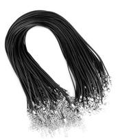 100pcs Braided Rope Necklace Pendant Charm Findings Lobster Clasp String Cord 1.5mm sidabras