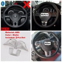 Skirta VW Tiguan MK1 2008 2009 2010 2011 2012 2013 2014 2015 ABS Automobilio stiliaus Vairo rato apatinio rėmo ABS Aksesuarų Dangtelio apdaila Matte