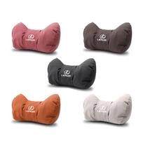 Suede odos automobilio sėdynės galvos atrama juosmens atrama komforto kaklo pagalvėlė interjeras Lexus FSPORT LBX NX RX 350h 450h ES UX 300e GS GX 1Pcs Red