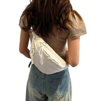 Woman Crossbody Fanny Pack Waist Bag with Adjustable Strap Multiple Zippered Pockets Casual Waist Wallet for Sports Travel Vacation balta