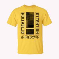 Naujas Dėmesio Dėmesio Shinedown Marškinėliai Klasikiniai Geltoni Unisex S-5XL Unisex T-shirt M