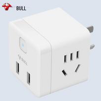 Bull Cube Master Control Direct Plug Power Strip with 2 USB