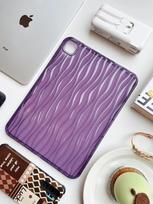 For IPad Case 7th 8th 9th 10th Generation Air 3rd 4th 5th Pro 11 Inch Mini 6 Tablet Cover Cases Wave Texture Transparent Soft Pro 11inch  2020 tamsiai violetine spalva