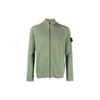 Stone Island Ss23 Vienspalvis Megztinis su Stovu ir Užtrauktuku Vyriškas Megztinis Alyvuogių Žalias 7815526D8-V0055 XL