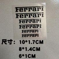 6PCS/Set Ferrari Brake Caliper Stickers Car Emblem Brakes Decorative Decals For Ferrari 308 GT4 328 GTB GTS F355 360 Accessories