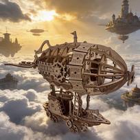 Airship DO-IT-YOURSELF Wooden 3D Puzzle Miniatu High Quality Durable Design Safe for Children re Kit Imaginative Holiday Birthday Present Toy balta