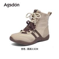Augustus high-top German training shoes women's 2025 new autumn platform mid-tube casual short boots lace-up Martin boots tide 35