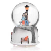 Romantic Lover Musical Snow Globe LED Couple Crystal Ball Music Box Automatic Snow Spraying Sky City Music Box Valentine s Giftc 25-26sZZ57 S06