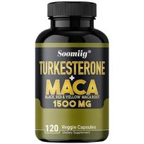 Maca šaknies papildai 1500 mg, Juodos, raudonos, geltonosios maca ekstrakto, 120 kapsulių 120 Capsules