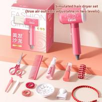 Girls Beauty Salon Set pretend play Hairdresser Toy Hair Cutting Kit With Hair Dryer Scissor Apron And Stylin Accessories