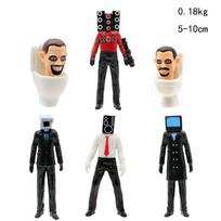 Skibidi Toilet Figure Toys Set with Speaker Man TV Man Camera Man Action Figures 6/8/9/12 Pieces - Fans Gift Idea