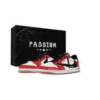 Travis Scott x Jordan Air Jordan 1 Chicago Travis Scott X AJ1 Low Cushioning Low top Vintage Basketball Shoes Unisex DZ4137-700(Team1698-) 41