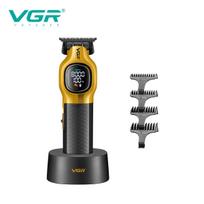 VGR V-886T Professional Barber with Charging Base 8000Rpm Trimmer Rechargeable Hair Trimmer Machine for Man with LED Digital Display Home Razor Shaver auksas