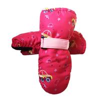 2-4Y Kids Ski Gloves Fleece Warm Snowboarding Mittens Skiing Gloves for Kids Winter Cycling Gloves Thick Warm Gloves rožinė raudona spalva