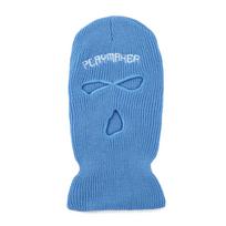 Neck Guard Embroidery Letter Balaclava 3-hole Ski Hat Tactically Mask Full Face Mask Winter Mask Special Gifts for Adult dangaus mėlyna spalva