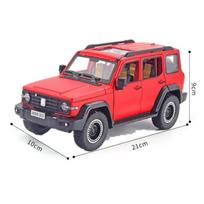 1:24 Tankas 300 Lydinio Automobilio Modelis Didelės Imitacijos Lieto Metalo Žaislas Visureigiai Garso ir Šviesos Modelis Kolekcija Vaikų Dovana raudona